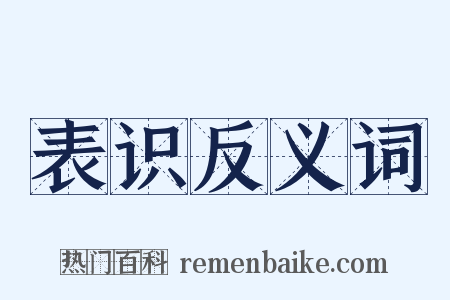 表识反义词是什么意思的图片